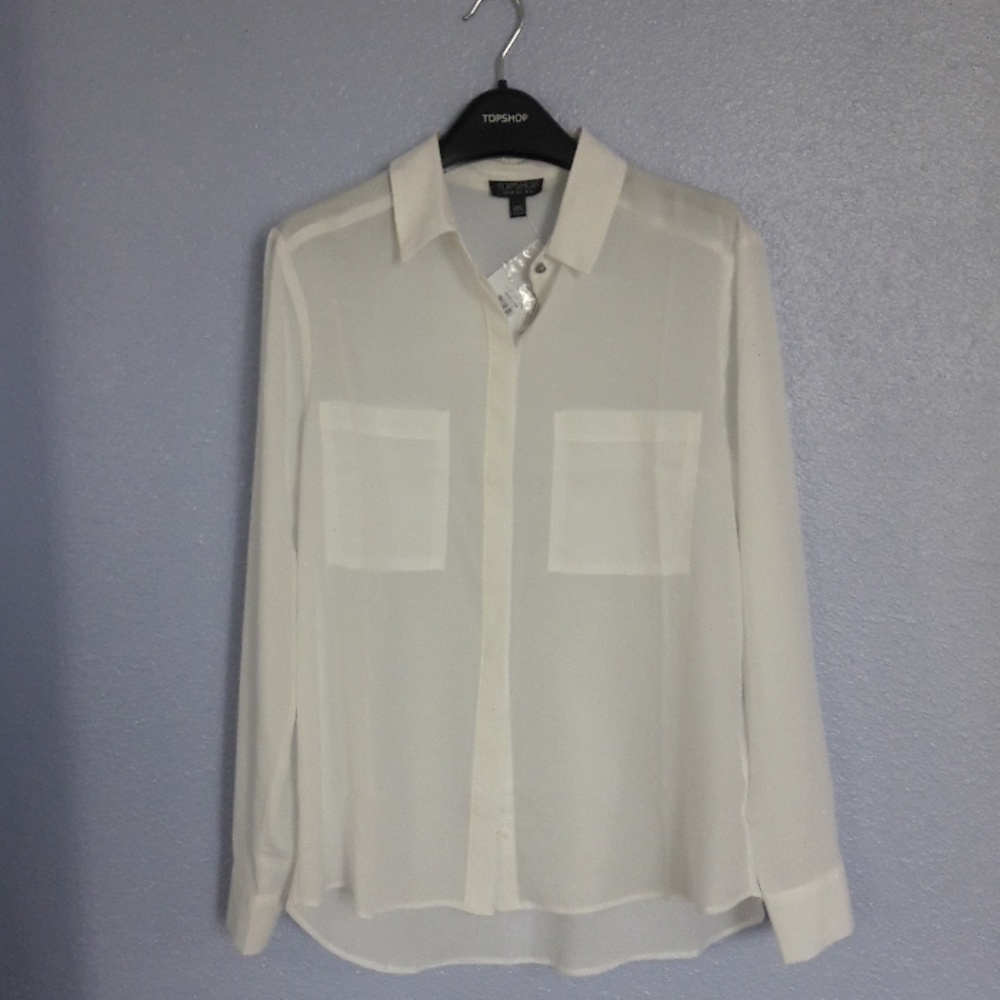 Topshop white blouse NEW